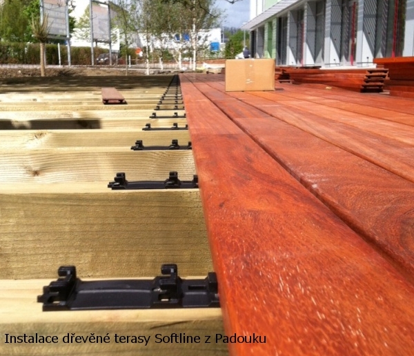 Dřevěná terasa Softline® - instalace - Padouk